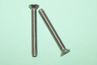 M6 x 50mm screw: flat, posidriv, countersunk in stainless steel.  General application.