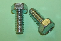 7.9mm x 20mm type 'E' blunt point screw with hexagon head in steel. Rover P6 wing and general application.
