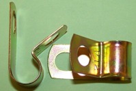 P'-Clip in zinc plated steel, 12.7mm x 8.5mm hole dia. General application.