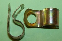 P'-Clip in zinc plated steel, 12.7mm x 10.3mm hole dia. General application.