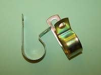 P'-Clip in zinc plated steel, 22.23mm x 7.1mm hole dia. General application.