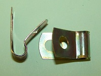 P'-Clip in zinc plated steel, 6.3mm x 7.1mm hole dia. General application.