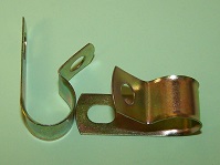 P'-Clip in zinc plated steel, 15.9mm x 7.1mm hole dia. General application.