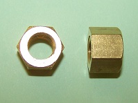 Exhaust/Inlet Manifold Nuts, brass, M10 x 1.5mm