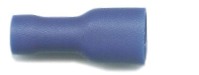 Push-on females, fully insulated 6.3mm, for cable size 1.5mm-2.5mm, in blue