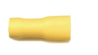Push-on females, fully insulated 6.3mm, for cable size 4mm-6mm, in yellow