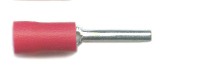 Pins 12mm length, 1.9mm outside diameter, for cable size 0.5mm-1.5mm, in red