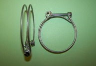 Twin Wire Hose Clamp, mild steel, zinc plated, for hoses 60-66mm. General application.