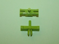 Moulding clip for 5.0mm moulding gap and 4.4mm panel hole. Austin/Morris, Ford Anglia (Alt), MG, and Volvo