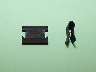 Edge clip 8.7mm height, for material thickness of 0.8 - 2.0mm, width 12.7mm. General application.