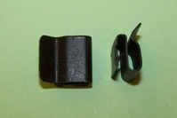 Edge cable/pipe clip for twin 3.0mm diameters and 1.2-2.0mm panel thickness.  General application.