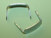 Staple Clip - Mild steel moulding retainer 8mm gap. Jaguar Mk.II