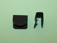 D' type edge clip, height 11.0mm and material thickness of 4.8mm-5.0mm.  Jaguar 'E' Type and general application.