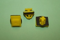 Body Side Moulding Clip with Sealer.  Yellow.  Hyundai Accent and Elantra