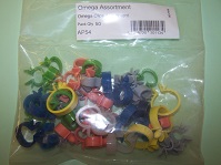 Assorted Pack of Plastic Omega Clips  (Pack of 50)