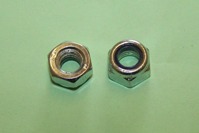 M6 Nyloc nut in zinc plated steel.  General application.