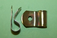 P'-Clip in zinc plated steel, 7.9mm x 4.8mm hole dia. General application.