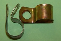 P'-Clip in zinc plated steel, 15.9mm x 10.3mm hole dia. General application.