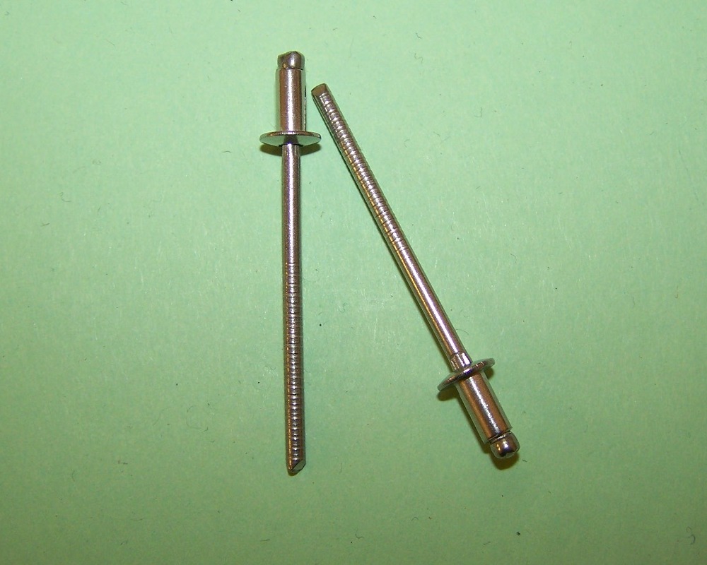 3.2 x 6.0mm Domed, steel pop-rivet in Stainless Steel. General application.