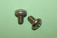 M5 x 8mm screw: pozidriv, pan-headed in stainless steel.  General application.