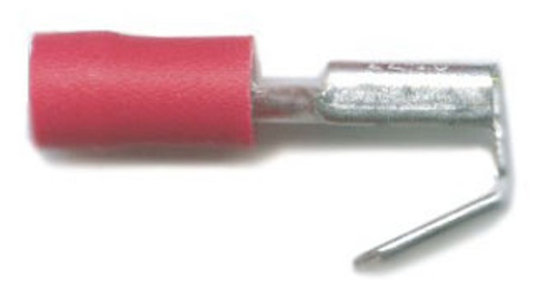 Piggy-backs 6.3mm, for cable size 0.5mm-1.5mm, in red