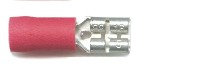 Push-on females 4.8mm, for cable size 0.5mm-1.5mm, in red