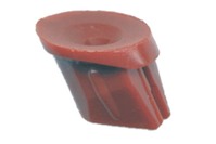 Angled snap-in nut for 10.0x12.5mm square hole and use with No.10 self-tapping screw. Dark Red. Ford, VW and general application