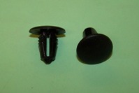 Trim Button, head size 18.0mm and panel hole 8.0mm in black.  Ford under-dash felt, and General application
