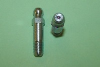 Grease Nipple, 1/4 unf, long straight. General application.