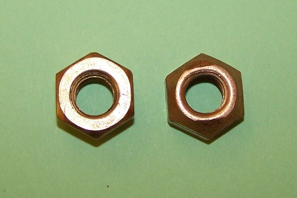 Exhaust/Inlet Manifold Nuts, copper flashed steel (DIN 980) M10 x 1.5mm