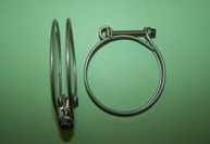 Twin Wire Hose Clamp, mild steel, zinc plated, for hoses 72-78mm. General application.